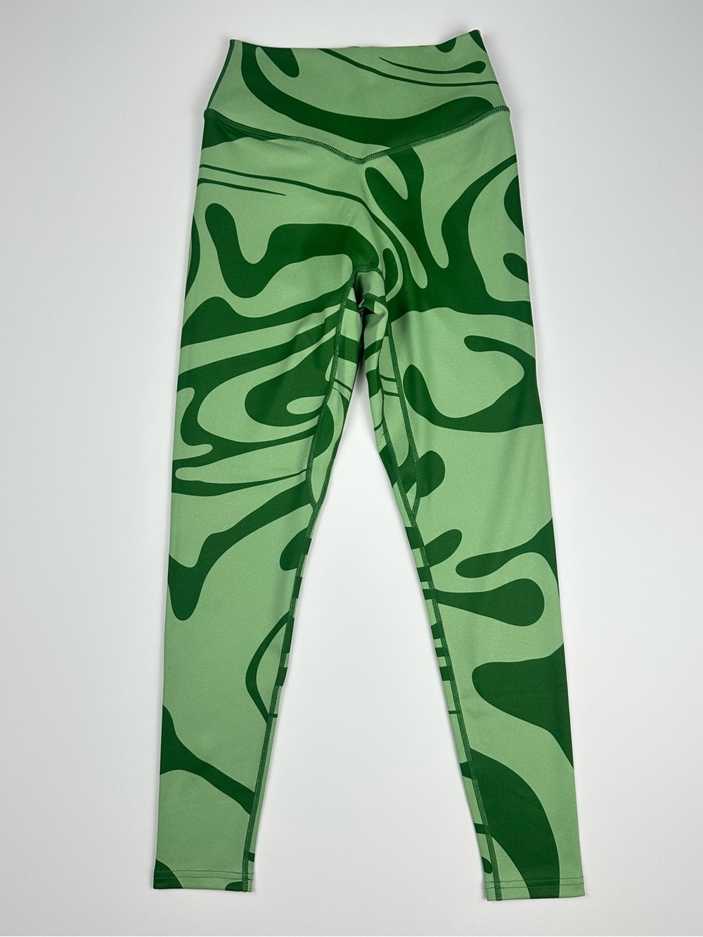 Vitality x Cosmopolitan Green Swirl High Rise Leggings Small Activewear